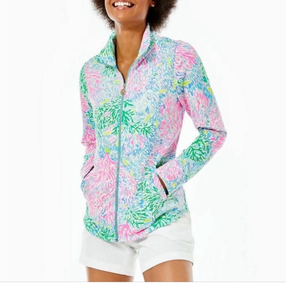 Lilly Pulitzer UPF 50+ Leona Zip-Up Jacket Stargazer